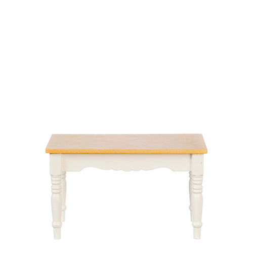 Table with Turned Leg, White, Oak